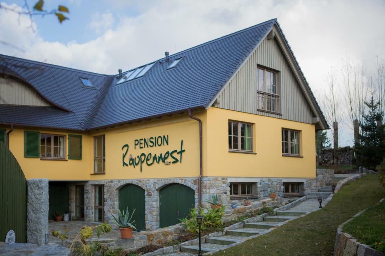 Pension Raupennest Mit Blockhaussauna Bautzen Eksteriør bilde